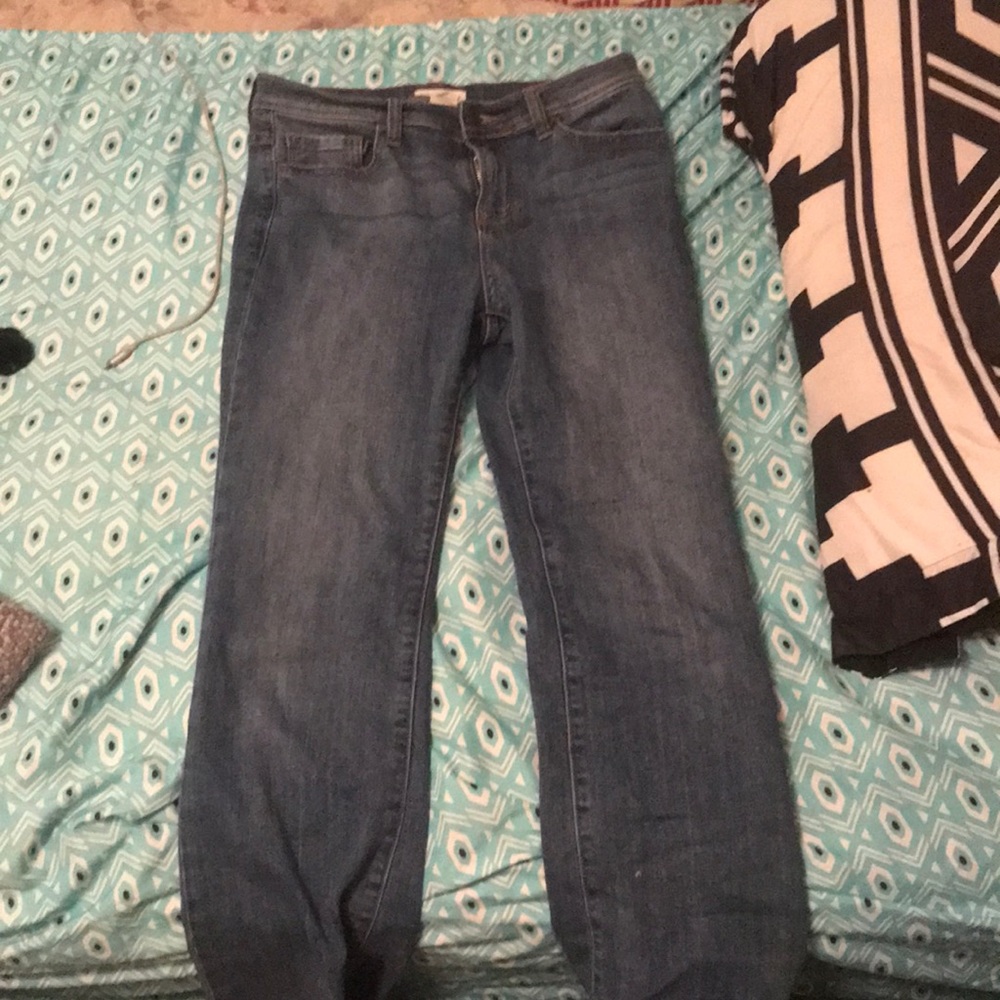 Bootcut blue jeans